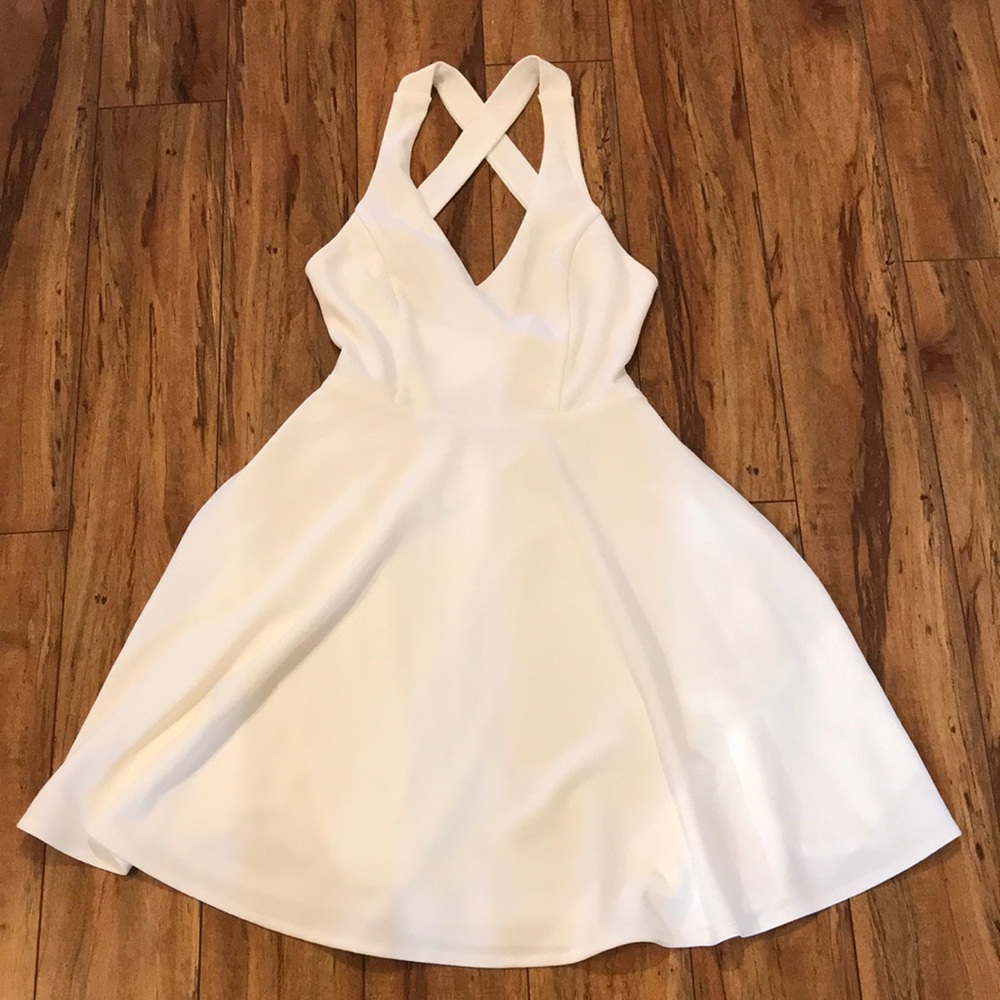 Lulus halter open back flare dress